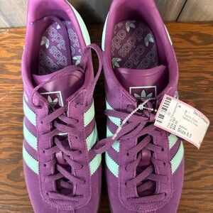 Adidas Women's Purple and Mint Sneakers